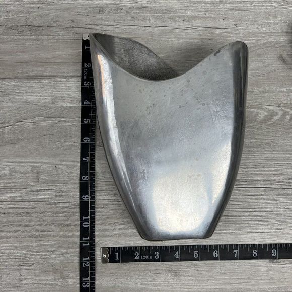 Anna Everlund Danish Designer Modern Aluminium Vase Cast Retro '80s Vintage - Picture 6 of 8